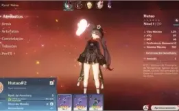 Contas Genshin Impact AR 5 com Hutao