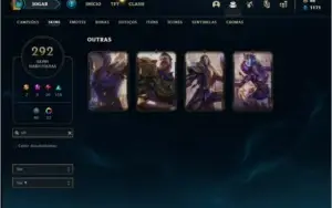 Conta ouro 4 com TODOS os champs e 292 skins (2 prestigios)
