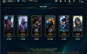 Conta ouro 2 com 24 Champs e 1 Skin + 7 Espolios