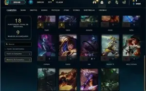 Conta ouro 2 com 24 Champs e 1 Skin + 7 Espolios