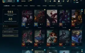 CONTA LOL - LVL 222 - 99 Champions - 100 Skins - FULL ACESSO