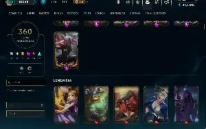 Esmeralda 4 com TODOS os Champs e 360 Skins ( Nivel 955 )