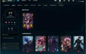 Conta League of Legends Nv 222, Skins 49, Bronze I