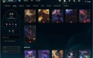Conta League of Legends Nv 222, Skins 49, Bronze I
