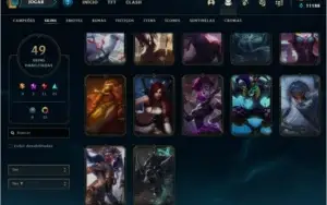 Conta League of Legends Nv 222, Skins 49, Bronze I