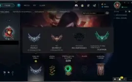 Conta LOL - Platina S11 / 20k EA / 136 Skins / Todos Champs
