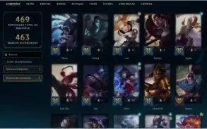 Conta ouro III 370+ skins com lendárias míticas ultimates