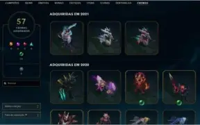 Conta ouro III 370+ skins com lendárias míticas ultimates