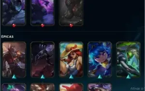 Conta lol Mestre (emotes mestre qiyana aphelios)