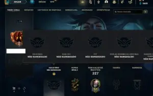 Conta Unrnaked com 100 Champs e 63 Skins + 3 Vitoriosas
