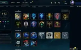 CONTA GOLD 3 Seasons 6, 7 e 9 173 SKINS TODOS OS CHAMPIONS