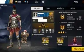 Conta Free Fire Ouro 3 Com roupas e muito + ver os print