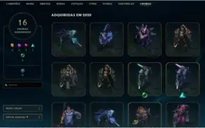 CONTA LOL LVL 282, 91 SKINS, D3 S10 , 83 champs.