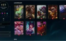 Conta league of legends Lv 317 todos campeões 127 skins