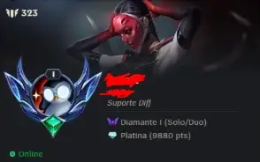 Conta Lol Diamante 1 (Ex Mestre 288 Pdl) (47 Skins)