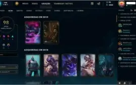 Conta LoL 53, 98 skins, perfeita para smurf, MUITO BARATO