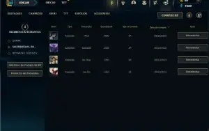 Ouro 3 com 25 Champs e 1 Skin ( NO SERVIDOR LAS )