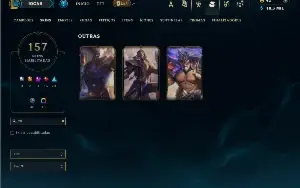 Prata 3 com TODOS os champs e 157 Skins +1 Prestigio