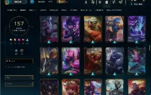 Prata 3 com TODOS os champs e 157 Skins +1 Prestigio