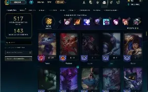 Prata 3 com TODOS os champs e 157 Skins +1 Prestigio