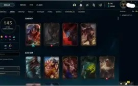 Conta League of Legends e Valorant