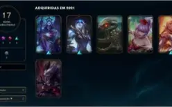 CONTA LEAGUE OF LEGENDS GOLD 2 LVL 42 40 CHAMPS 17 SKINS