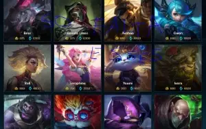 conta lol 217 skins lvl 557