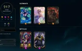 conta lol 217 skins lvl 557