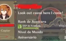 Conta AR 52, Venti, Childe, Mona, Keqing, Albedo e Qiqi