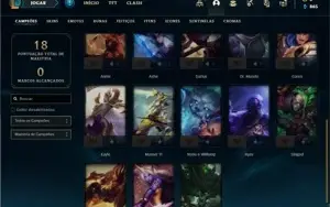 Conta Platina 3 com 23 Champs e 1 Skins + 12 Fragmentos