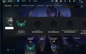 Conta Platina 3 com 23 Champs e 1 Skins + 12 Fragmentos