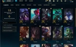 Conta Platina 3 com 23 Champs e 1 Skins + 12 Fragmentos