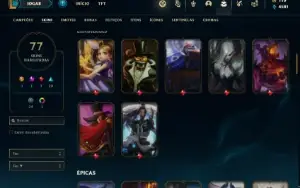 Conta ouro 3 com 135 Champs e 77 Skins ( MAIN MID )