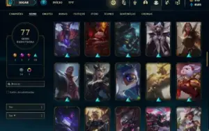 Conta ouro 3 com 135 Champs e 77 Skins ( MAIN MID )