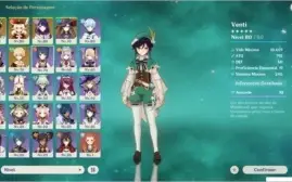 AR 51 - Raiden, Klee, Venti e Mona + Espada Celestial