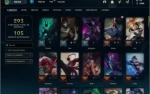 Conta prata 2 com 55 skins e 75 champs 225k de Thresh