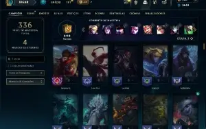 Esmeralda 2 com 150 Champs e 71 Skins + 1 Prestigio do Sylas