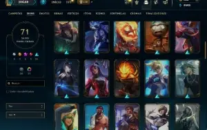 Esmeralda 2 com 150 Champs e 71 Skins + 1 Prestigio do Sylas