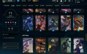 Esmeralda 2 com 150 Champs e 71 Skins + 1 Prestigio do Sylas