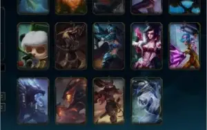 conta b2 com muitas skins daora