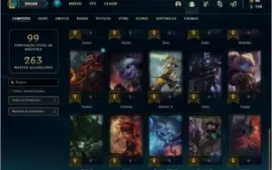 conta diamante 4 barata com 12 skins e 35 champs