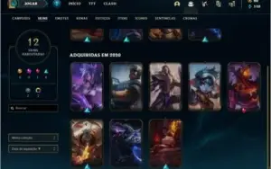 conta diamante 4 barata com 12 skins e 35 champs