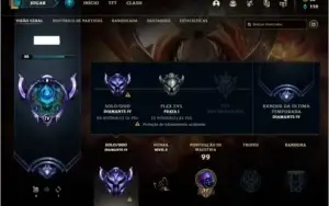 conta diamante 4 barata com 12 skins e 35 champs