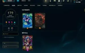 Unranked com TODOS os champs e 172 Skins ( ADC / SUP )