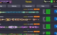 Conta 8 ball pool com todos os tacos lendários level máximo.