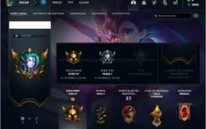 Conta ouro 4 com 5 skins e 25 champs