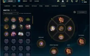 Conta ouro 4 com 5 skins e 25 champs
