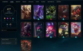 ACC Esmeralda 2 MMR Diamante / 47 Skins / 83 Champions