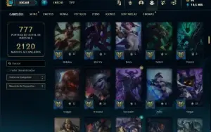 Mestre com TODOS os champs e 191 Skins + 51 Maestrias 7