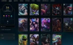 Conta League of Legends Full Acesso - 54 Champs e 36 Skins